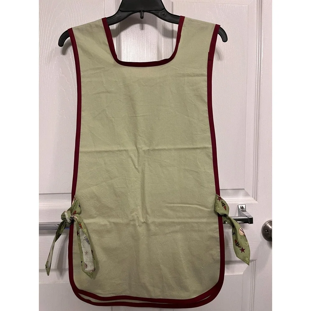 Handmade Christmas Print Apron: Santa Kitchen Apron, Adult XS-XL